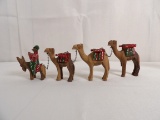 LOT OF (5) WOODEN CHRISTMAS DECORATIONS