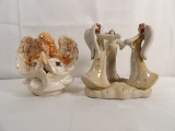(2) ANGEL CANDLE HOLDERS
