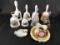 LOT OF PORCELAIN BELLS AND TRINKETS