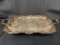 SILVER PLATE FOOTED SERVING PLATTER