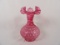 FENTON RUFFLE TOP THUMBPRINT VASE