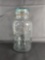 LARGE VINTAGE ATLAS E-Z SEAL JAR WITH GLASS LID AND WIRE CLOSURE