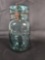 VINTAGE ATLAS E-Z SEAL JAR IN BLUE WITH GLASS LID AND WIRE CLOSURE