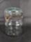 SMALL VINTAGE ATLAS E-Z SEAL JAR WITH GLASS LID AND WIRE CLOSURE
