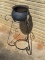 FOOTED CAST IRON POT WITH STAND