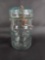 SMALL VINTAGE ATLAS E-Z SEAL JAR WITH GLASS LID AND WIRE CLOSURE