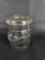 TINY VINTAGE BALL IDEAL GLASS JAR WITH GLASS LID AND WIRE CLOSURE