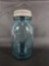 VINTAGE BALL PERFECT MASON JAR IN BLUE WITH ZINC LID