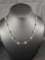 STERLING STATION NECKLACE WITH BALL DETAIL
