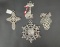 LOT OF (4) BRIGHTON ORNAMENTS