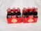 LOT OF (2) CLEMSON NATIONAL CHAMPIONSHIP  COCA-COLA GLASS BOTTLE 6 PACK 8 0Z