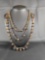 VINTAGE THREE STRAND NECKLACE WITH BROWN CRYSTALS