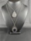 LOT OF (2) SILVERTONE NECKLACES