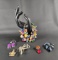 CRAFTER'S LOT OF JEWELRY WITH GLASS BEAD BRACELET