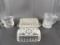 LOT OF (4) PIECES VINTAGE CLEAR GLASS