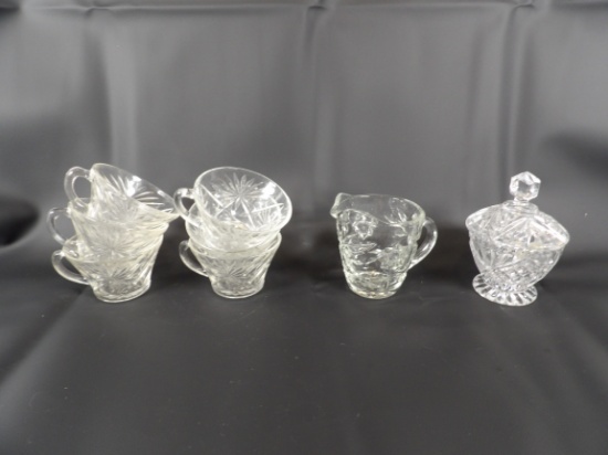 LOT OF VINTAGE CLEAR GLASS AND CRYSTAL