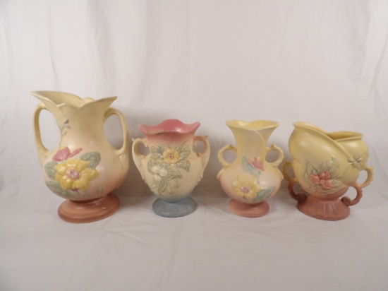 LOT OF (4) HULL ART POTTERY VASES