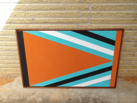 VERY LARGE MCM FABRIC WALL ART