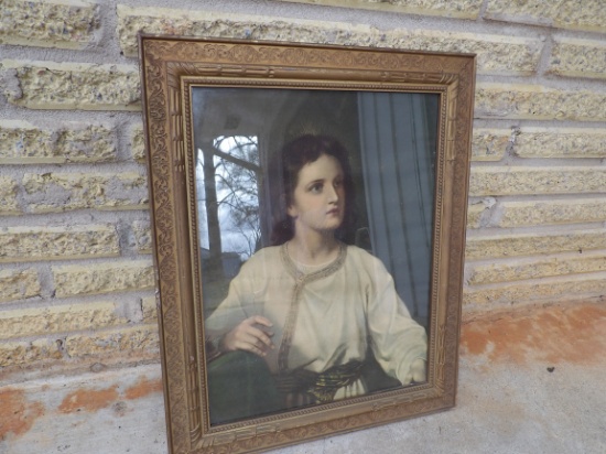 VINTAGE PRINT OF YOUNG JESUS AT THE TEMPLE