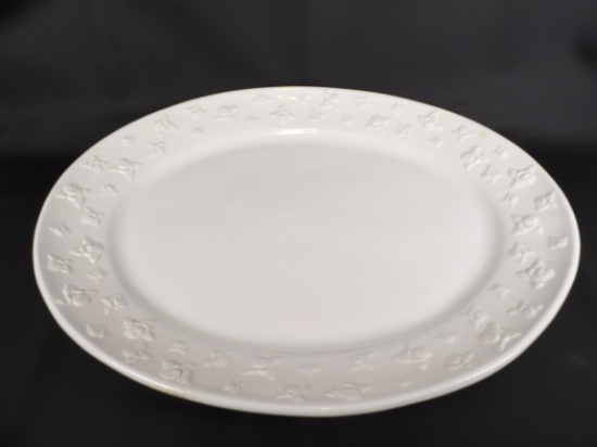 HUGE ITALIAN TURKEY PLATTER WITH FLORAL DETAIL