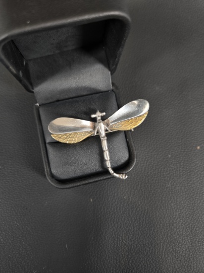 VINTAGE MEXICAN STERLING DRAGONFLY PIN