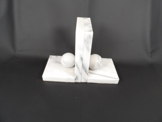 VINTAGE MARBLE BOOKENDS