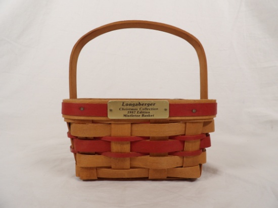 1987 LONGABERGER "CHRISTMAS COLLECTION 1987 EDITION MISTLETOE BASKET"
