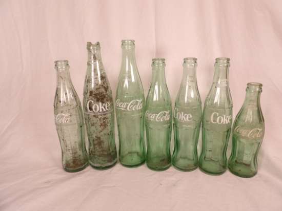 LOT OF (7) VINTAGE COKE BOTTLES