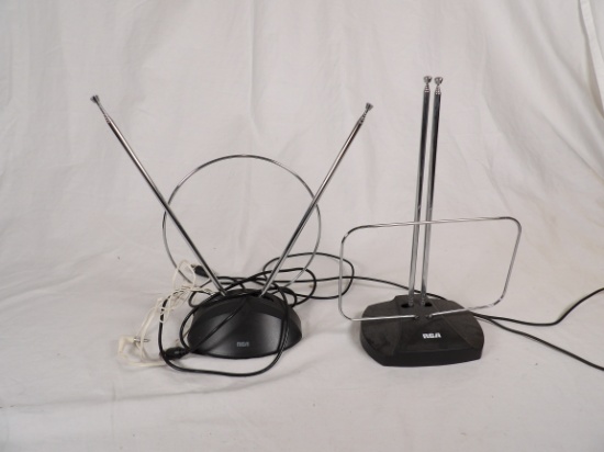 LOT OF (2) RCA RABBIT EAR TELEVISION ANTENNAS
