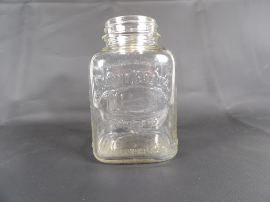 VINTAGE SQUARE SUNNY BROOK COFFEE GLASS JAR