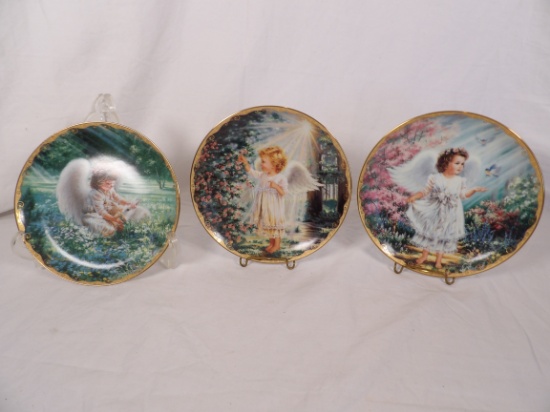 LOT OF (3) BRADFORD EXCHAGE GARDEN BLESSING COLLECTORS PLATES