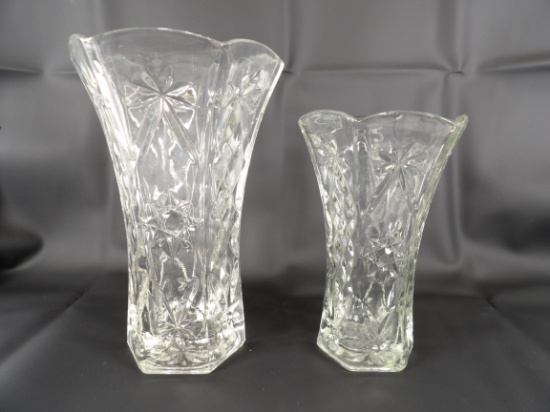 AMERICAN PRESCUT SMALL AND LARGE VASE