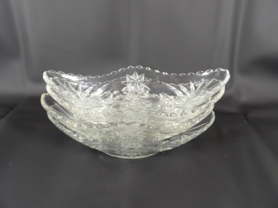 LOT OF (4) AMERICAN PRESCUT BANANA SPLIT DISHES