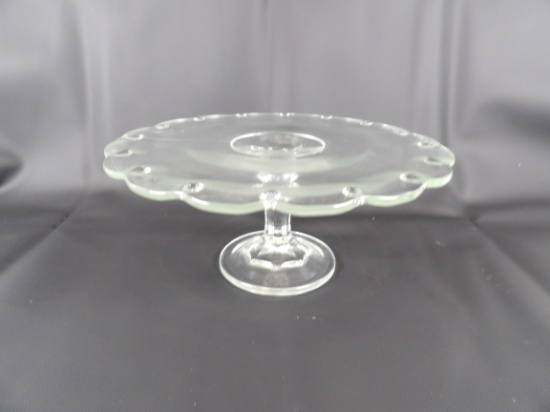 VINTAGE INDIANA GLASS PEDESTAL CAKE PLATE