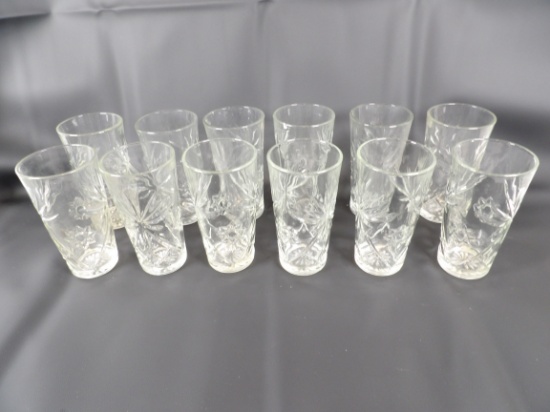 (12) AMERICAN PRESCUT ICED TEA GLASSES