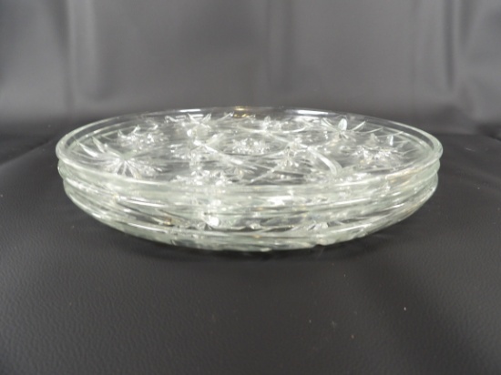 LOT OF (3) AMERICAN PRESCUT SNACK PLATES