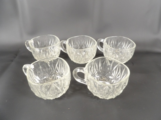 LOT OF (5) HAZEL ATLAS WILLIAMSPORT STARBURST PUNCH CUPS