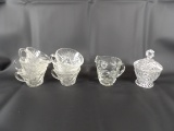 LOT OF VINTAGE CLEAR GLASS AND CRYSTAL