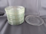 LOT OF (26) CLEAR GLASS PLATES