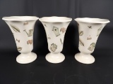 LOT OF (3) PFALTZGRAFF NATUREWOOD PARFAIT DISHES / VASES