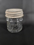 TINY VINTAGE DREY PERFECT MASON JAR WITH ZINC LID