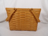2000 LONGABERGER MAGAZINE BASKET WITH SWING HANDLES