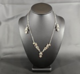 STERLING AND 10K GOLD BLACK HILLS STYLE NECKLACE AND EARRINGS