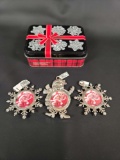 LOT OF (3) BRIGHTON PHOTO FRAME ORNAMENTS