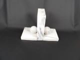 VINTAGE MARBLE BOOKENDS