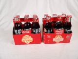 LOT OF (2) CLEMSON NATIONAL CHAMPIONSHIP  COCA-COLA GLASS BOTTLE 6 PACK 8 0Z