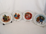 LOT OF (4) AVON CHRISTMAS COLLECTORS PLATES