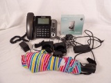 LOT OF ASSORTED ELECTRONICS AND UMBRELLA