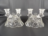 LOT OF (2) AMERICAN PRESCUT CANDLE HOLDERS