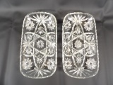 LOT OF (2) AMERICAN PRESCUT RECTANGULAR SERVING DISHES
